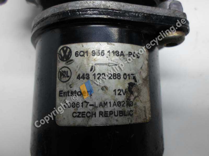 VW Polo 9N original Wischermotor vorn 443122288017 PAL BJ2004